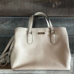 Kate Spade Beige Leather Tote Bag